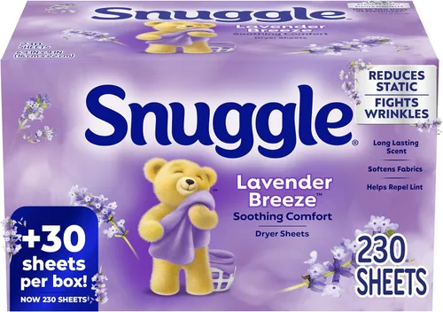 Vista 14 de Snuggle Hojas de secadora suavizantes de tela, brillo azul, 230