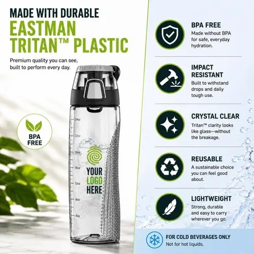Vista 8 de Thermos Tritan - Botella de hidratación con medidor, 24 onzas, humo (HP4100SMTRI6)