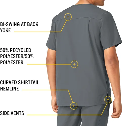 Vista 4 de Carhartt Men's Force V-Neck Shirttail Top