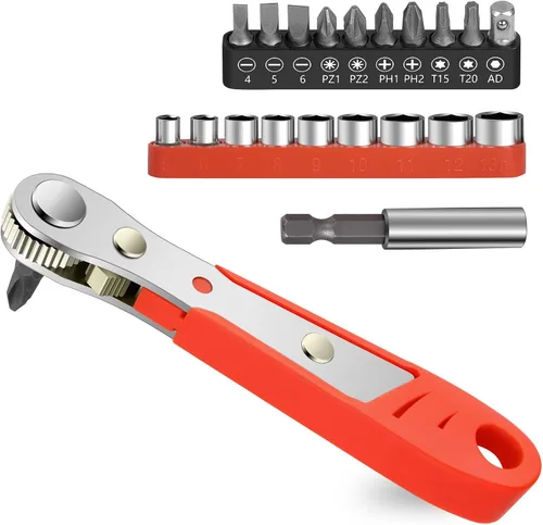 Vista 10 de OSDUE Juego de destornilladores de ángulo recto compacto para bricolaje