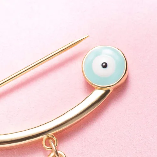 Vista 3 de MANVEN Hamsa - Broche de protección contra el mal de ojo, broche para pañales, regalo de cumpleaños