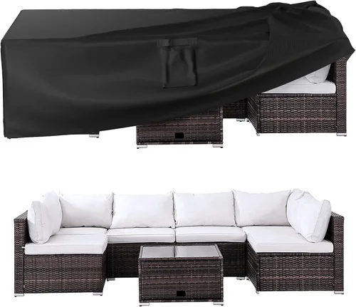 Vista 9 de Ruimoy Fundas para muebles de patio, funda impermeable para muebles de exterior, uso general, fundas para mesa exterior y silla, resistentes 600D