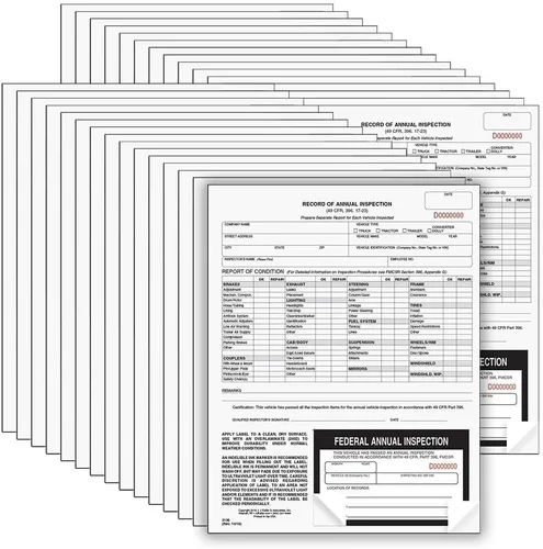 Vista 8 de J. J. Keller Registro de Formulario y Etiqueta de Inspección Anual, Paquete