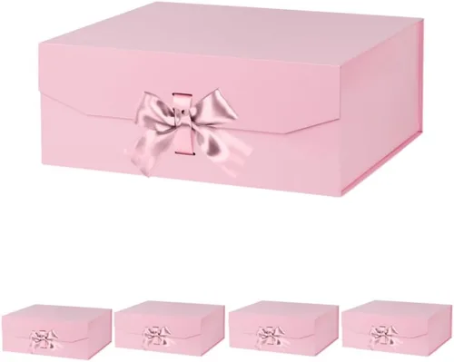 Vista 45 de GoooodGift Caja de regalo grande azul, 1 paquete de 13.5 x 11 x 5.3 pulgadas, caja de regalo de lujo para regalos con tapa de cierre magnético