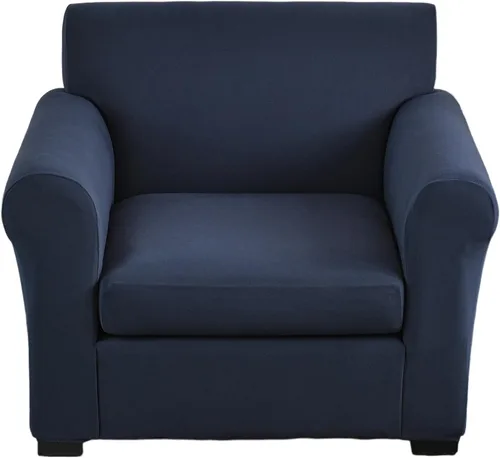 Vista 18 de Eco-Ancheng Fundas para silla, funda de sofá con funda de cojín de asiento separada con parte inferior elástica, 1 funda de asiento con brazos