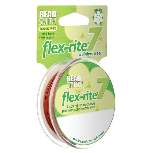 Vista 22 de The Beadsmith Flex-Rite - Alambre de acero inoxidable recubierto de nailon Transparente: 30 pies