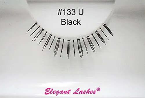 Vista 2 de Elegant Lashes # 133 Negro 100% cabello humano falso debajo de las pestañas para pestañas inferiores/inferiores
