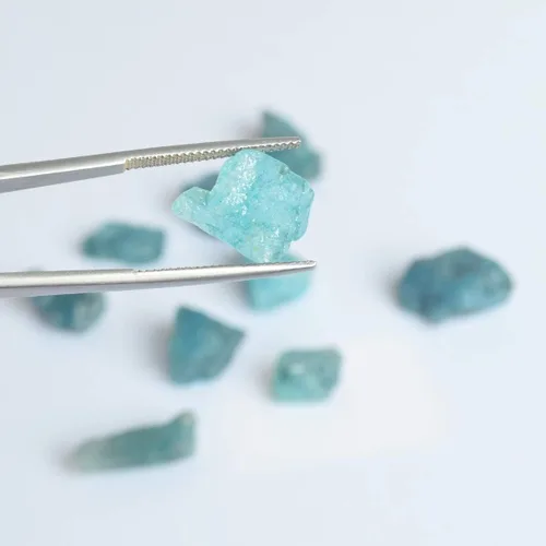 Vista 2 de GEMHUB Natural AAA++ Aguamarina de calidad 74.00 Ct Lote de 10 piezas de cristal curativo crudo azul cielo aguamarina piedra, Gema, lote de piedras
