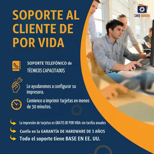Vista 6 de Fargo DTC4250e Impresora de tarjetas de identificación de doble cara y paquete de suministros con software de imágenes de tarjetas 52100