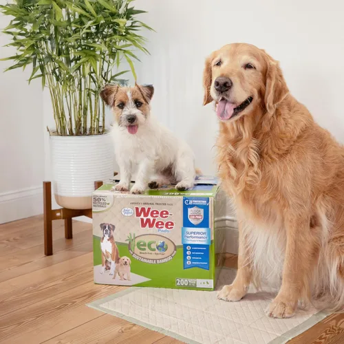 Vista 6 de Four Paws Wee-Wee Almohadillas de bambú ecológico para orina de perro, 50