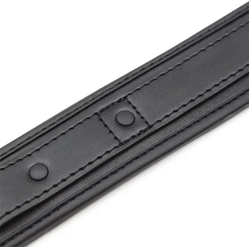Vista 8 de Collar punk de cuero para cuello con correa de cadena, accesorio de gargantillas de escenario para cosplay, Cuero, Sin gemas.