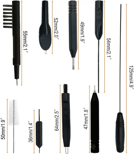 Vista 2 de Kit de limpieza de audífonos de 12 piezas con bucle de cera, estuche de almacenamiento Also for earbuds and headphones, includes magnet, vent
