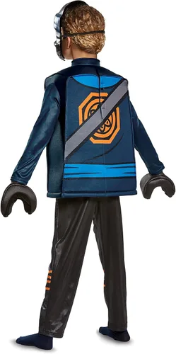 Vista 2 de Disguise Jay Lego Ninjago película Deluxe disfraz, M (7-8), Azul