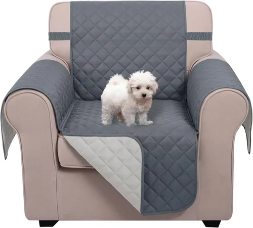 Vista 18 de U-NICE HOME Funda para sillón reclinable, reversible, con correas elásticas, resistente al agua, protege de perros y mascotas, sillón pequeño