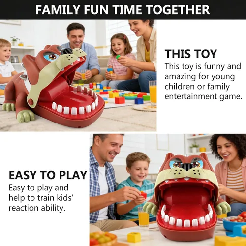 Vista 5 de 1 pieza de dientes de cocodrilo para niños, juego de dentista de juguete para morder, acción de captura aleatoria, juguete de dientes de cocodrilo