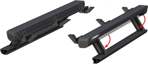 Vista 2 de ARIES 3036571 ActionTrac Estribos Retráctiles Alimentados de 65 Pulgadas, Seleccione Jeep Wrangler JL, Negro