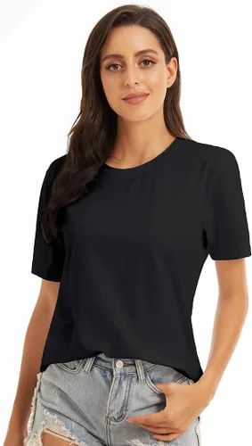 Vista 6 de VIIOO Camiseta holgada de manga corta con cuello redondo para mujer