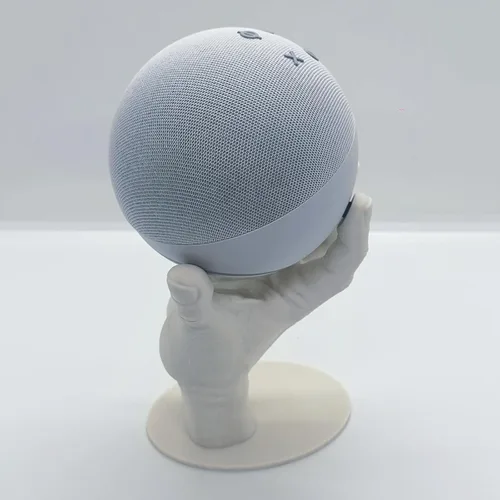 Vista 7 de Soporte de mesa de estilo manual compatible con Amazon Alexa Smart Speaker Echo Dot (4ª y 5ª generación) (blanco)