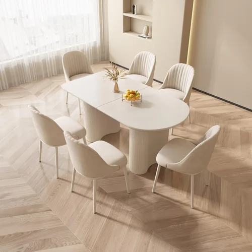 Vista 19 de Juego de mesa de comedor moderno de 63 pulgadas para 4, juego de Negro
