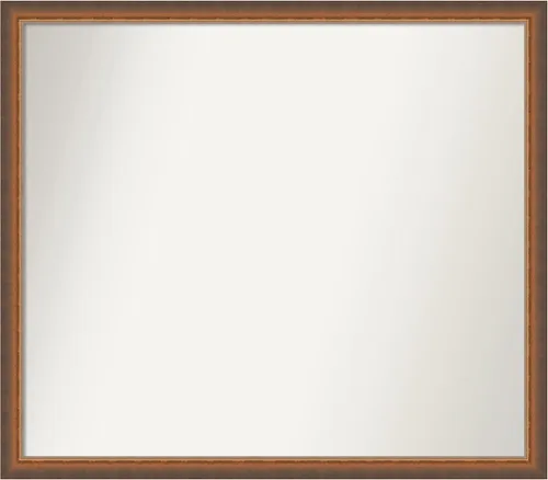 Vista 63 de Amanti Art Espejo de baño de bronce para sobre fregadero, 29 x 19 pulgadas, espejo rectangular de bronce antiguo, marco de madera tradicional