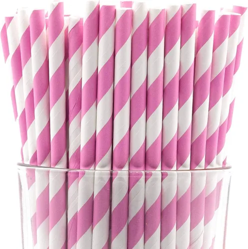 Vista 42 de Paquete de 300 pajitas de papel biodegradables de 4 capas de espirales azul cielo (compostables, no tóxicas, sin BPA)