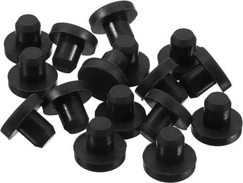 Vista 35 de uxcell 16 Piezas de Tapones de Goma Negros, 2.7mm para Agujeros de Enchufe de 2-2.5mm/0.08-0.1