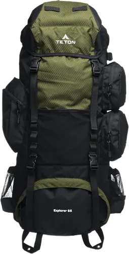 Vista 11 de Teton Explorer 75L Mochila con marco interno para senderismo, camping, mochileros, cubierta de lluvia incluida