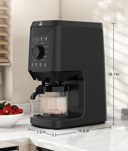 Vista 2 de Rellytech Máquina casera para hacer helados, 12 en 1 con recipientes y tapas de 2 pintas, máquina para hacer gelato, sorbete y yogur congelado