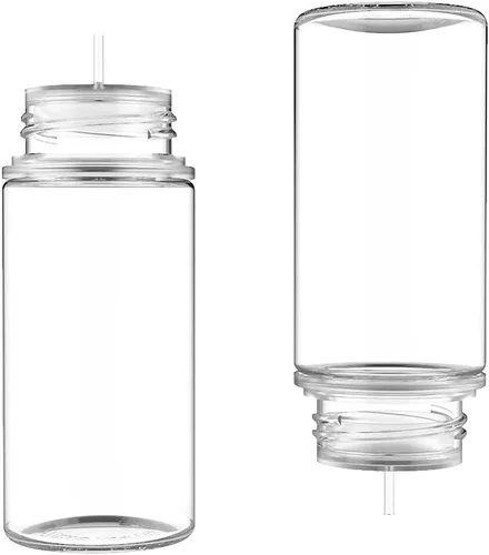 Vista 5 de BOTTLES Chubby Gorilla - Botella de unicornio de 3.4 fl oz - Botella transparente con tapa natural - V3 (paquete de 3)