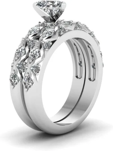 Vista 7 de Anillos de tungsteno para parejas de rey y reina, anillos personalizados para él y ella, anillos de boda de circonita cúbica