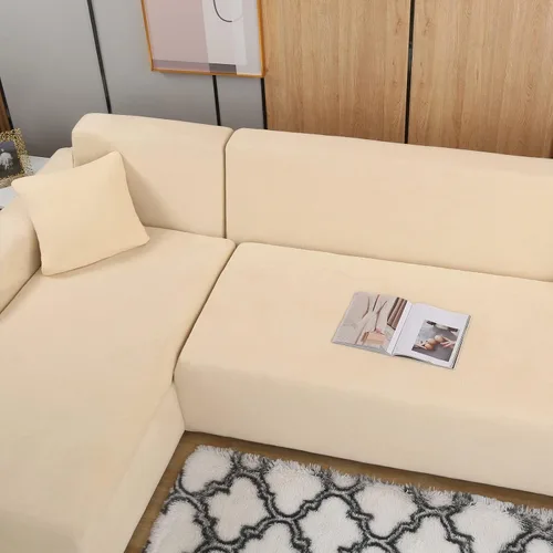 Vista 9 de MIFXIN Fundas para sofá modular en forma de L, 2 piezas, elásticas, tipo L, para sofá esquinero, protector de muebles, para mascotas, niños y perros