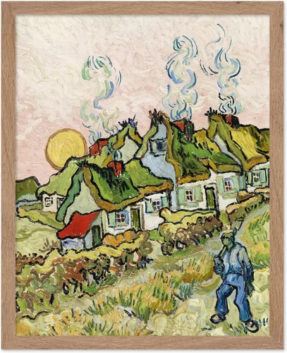 Vista 63 de Poster Master Póster clásico de Van Gogh, impresión impresionista vintage, regalo para artista, pintor, autorretrato, sombrero de paja, dibujo
