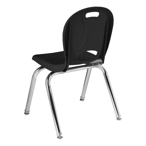 Vista 7 de Learniture Structure Series - Sillas escolares apilables con asientos contorneados, sillas apilables de plástico de alta resistencia, 14 pulgadas