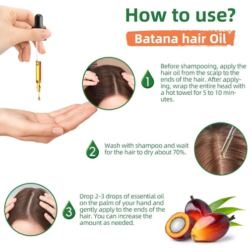 Vista 6 de Battana - Aceite para el cuidado del cabello, mezcla de aceite de romero natural y almendras dulces de 2 onzas líquidas para el crecimiento