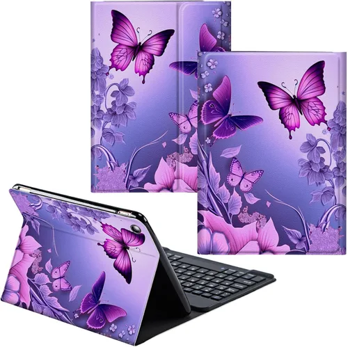 Vista 52 de Funda para Samsung Galaxy Tab S6 Lite 2022/2020 Teclado inalámbrico desmontable y cubierta de soporte de piel sintética Funda protectora