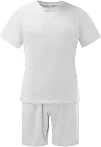 Vista 4 de Conjunto de 2 piezas de verano para hombre 2023, camisas de manga corta y pantalones cortos deportivos, conjunto deportivo