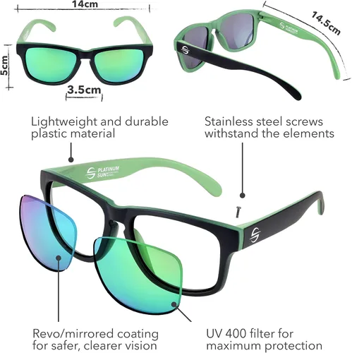 Vista 6 de Polarized Floating Sports Sunglasses for Men Women Baseball Running Cycling Golf Durable and Ultralight Frame