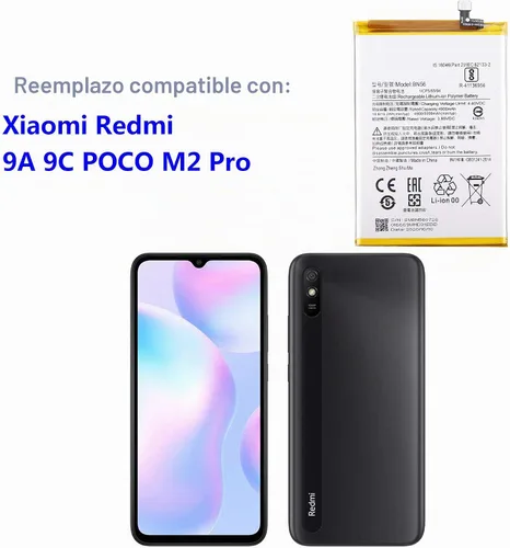 Vista 4 de BN56 - Batería de repuesto compatible con Redmi 9A M2006C3LG, M2006C3LI, M2006C3LC / Redmi 9C M2006C3MG, M2006C3MT + herramientas