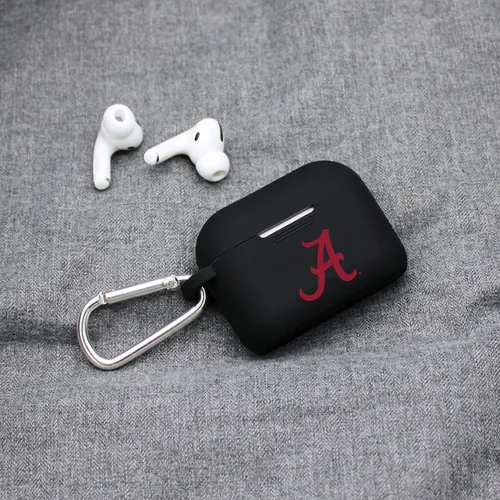 Vista 2 de Alabama Crimson Tide - Funda de silicona compatible con Apple AirPods Pro (negro)