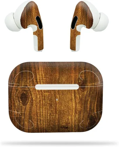 Vista 3 de MightySkins - Compatible con Apple Airpods Pro - Pared negra Funda protectora de vinilo duradera y única Fácil de aplicar, quitar y cambiar