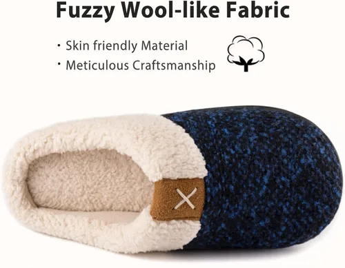 Vista 3 de ULTRAIDEAS Pantuflas de punto acogedoras con espuma viscoelástica para mujer