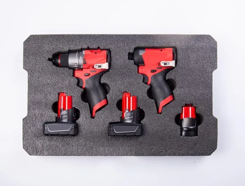 Vista 5 de Insertos de espuma Econo - Se adapta a Milwaukee Packout ™ 48-22-8443 (kit de espuma de 3 piezas) Negro/Rojo