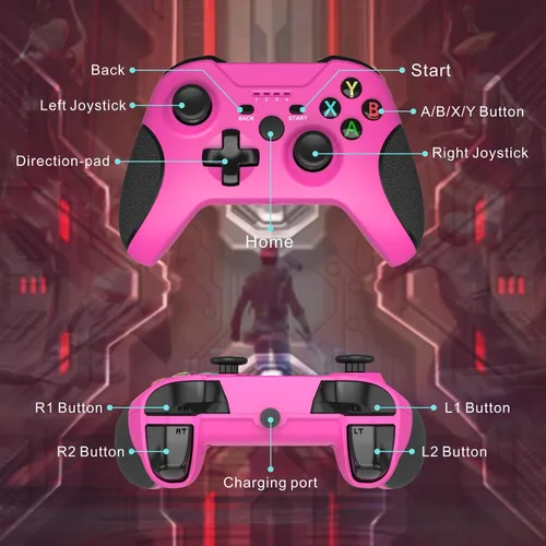 Vista 2 de DYONDER Xbox One Wireless Controller, Game Controller Gamepad 2.4GHZ Game Controller Compatible with Xbox OneOne SOne XOne Series XSElitePC Windows