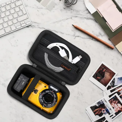 Vista 7 de Canboc Funda de transporte para cámara digital Kodak PIXPRO WPZ2, resistente e impermeable, bolsa de fotografía subacuática, bolsillo de malla