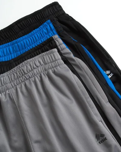 Vista 4 de RBX Pantalones deportivos para niños Paquete de 4 pantalones deportivos de calentamiento de tricot (tamaño 4-20)