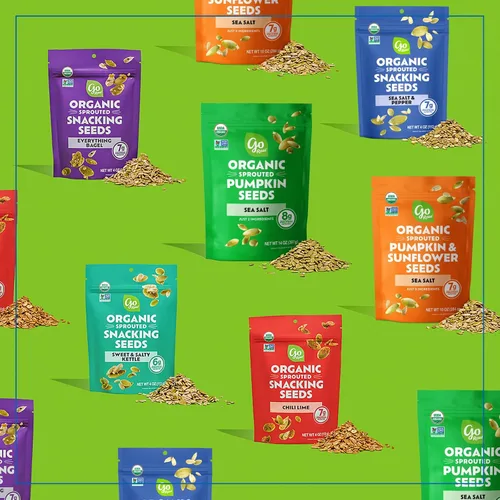 Vista 6 de Semillas germinadas y orgánicas mixtas Go Raw, 13 oz, sin sal, Keto, Kosher, superalimento