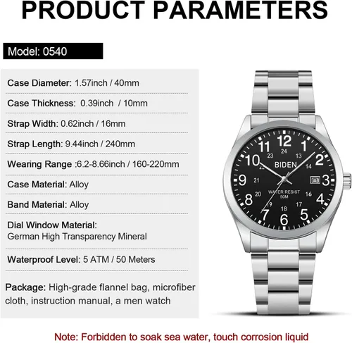 Vista 9 de LN LENQIN Relojes para hombre analógicos de cuarzo deportivos unisex, impermeables a 30M, reloj de enfermera para hombres y mujeres, profesionales
