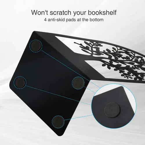 Vista 5 de Umikk Sujetalibros, Sujetalibros de Metal, Sujetalibros del Árbol de la Vida para Estantes, Sujetalibros Decorativos para el Hogar para Libros