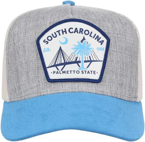 Vista 2 de Local Crowns Gorra con parche del estado de Carolina del Sur para hombre y mujer