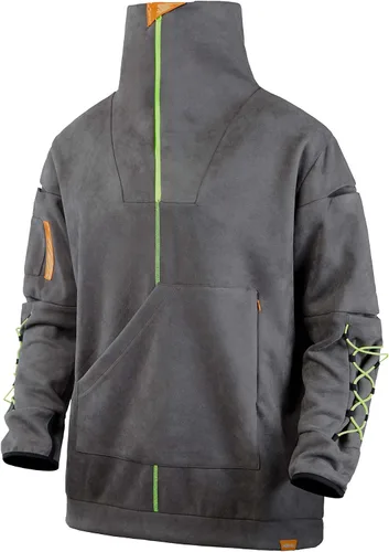 Vista 5 de Niepce Inc Sudadera Cyberpunk con media cremallera para hombre
